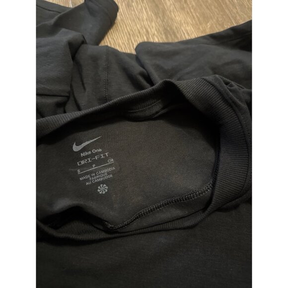 New Nike Women's One Relaxed Dri-Fit Short-Sleeve Top S loose oversize fit black - Picture 5 of 11
